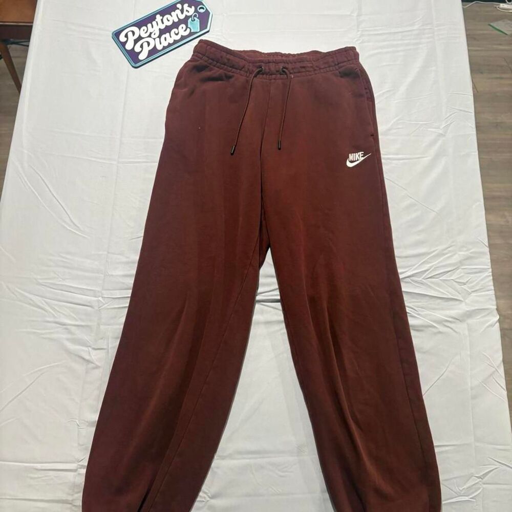 Nike Women's Burgundy and Brown Joggers-tracksuits